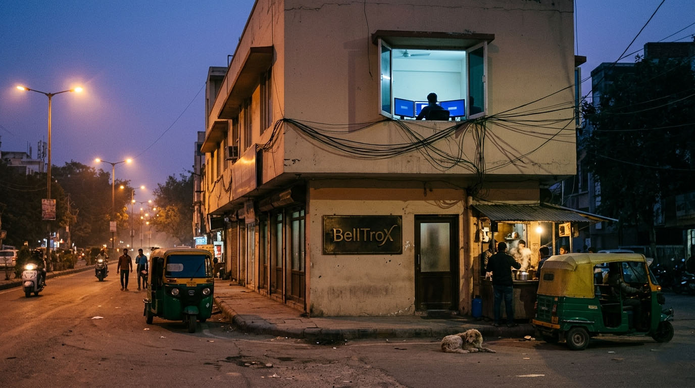 BellTroX Dark Basin Delhi hack for hire operation cover