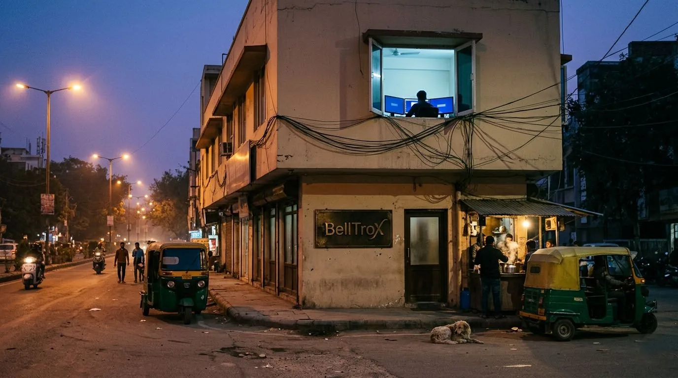 BellTroX Dark Basin Delhi hack for hire operation cover