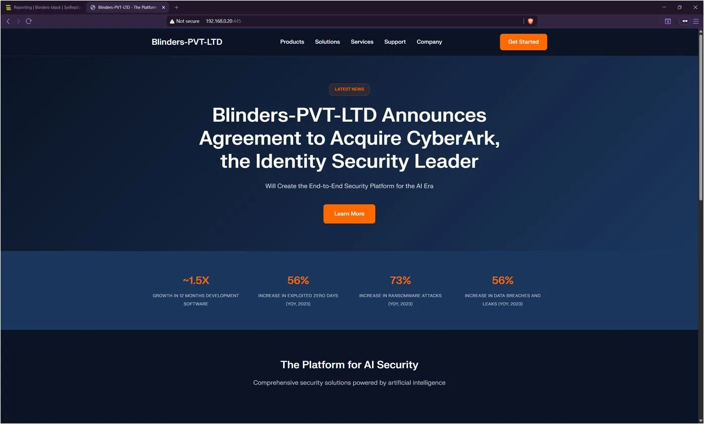 Blinders PVT LTD company website